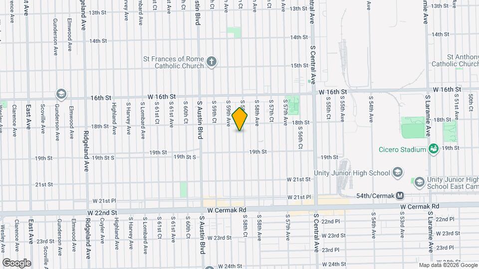 1812 S 58th Ct Map and Location Details