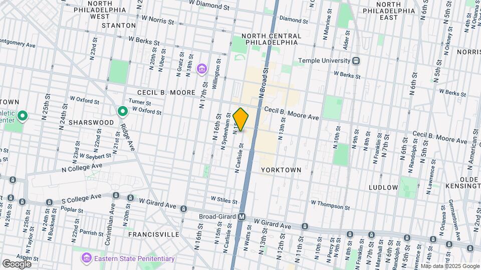 1526 N Carlisle St Map and Location Details