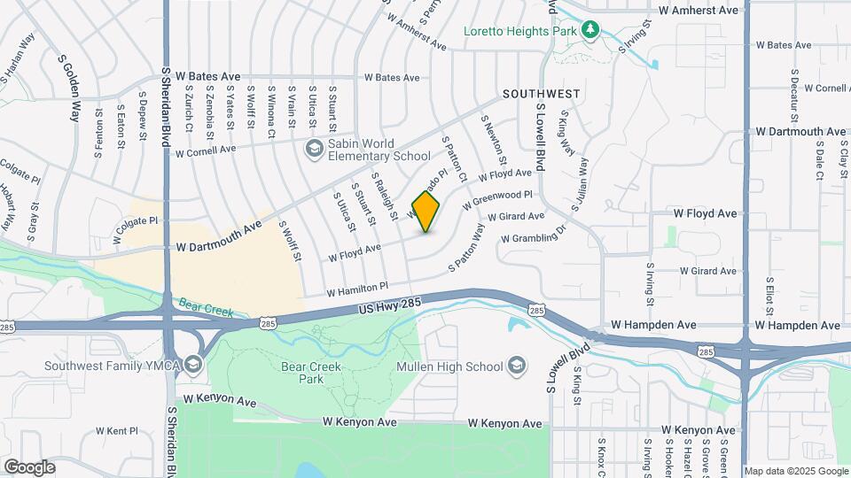 4140 W Floyd Ave Map and Location Details