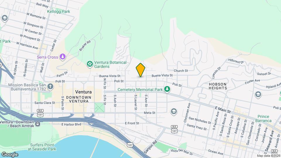 1043 Poli St Map and Location Details