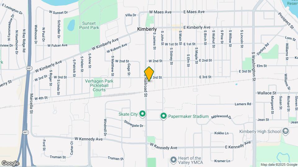 419 S Railroad St Map and Location Details