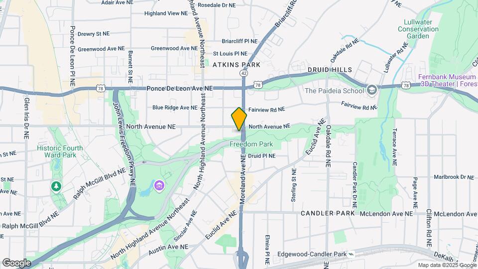 592 Moreland Ave NE Map and Location Details