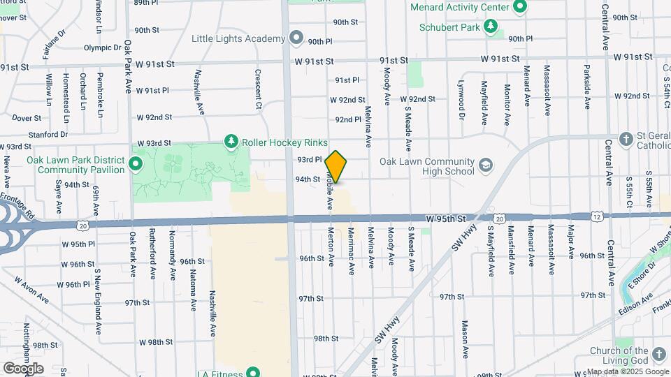 9413-9417 S Mobile Ave Mapa y Detalles de la Ubicación