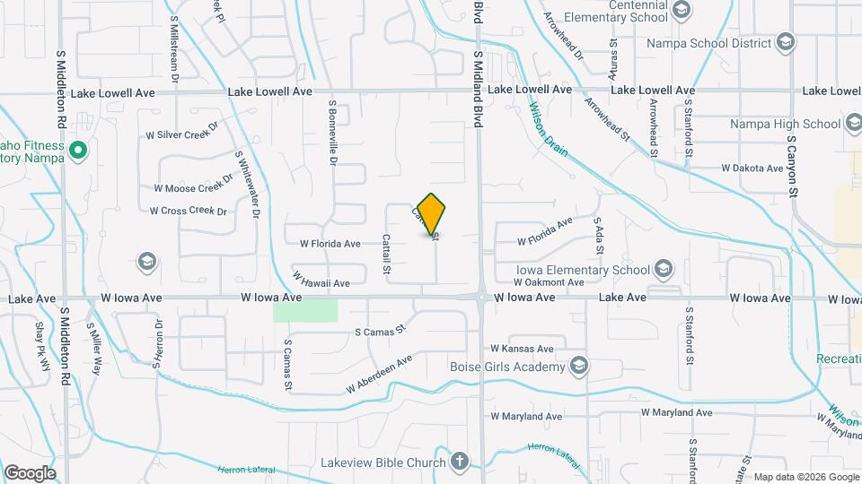 1307 Willow Creek Dr Map and Location Details