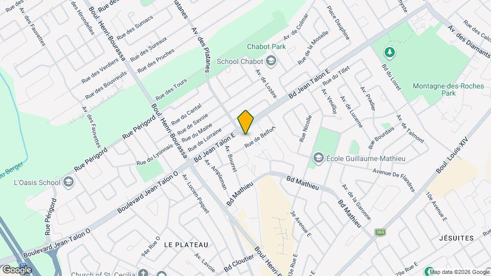 9325 De Belfort Rue Map and Location Details