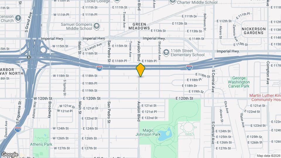 11810 Avalon Blvd Map and Location Details