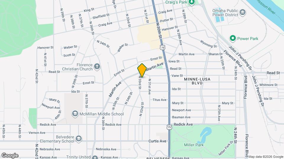 7023 N 33rd St Map and Location Details