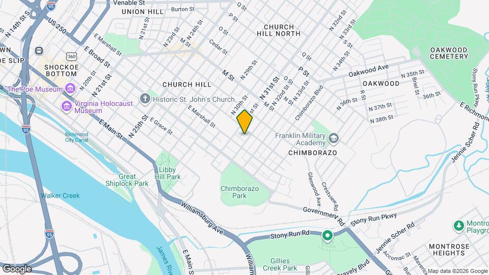 416 N 32nd St, Unit A Map and Location Details