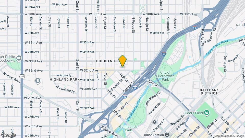 1811 W 32nd Ave Map and Location Details