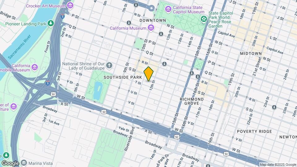 1121 T St Mapa y Detalles de la Ubicación