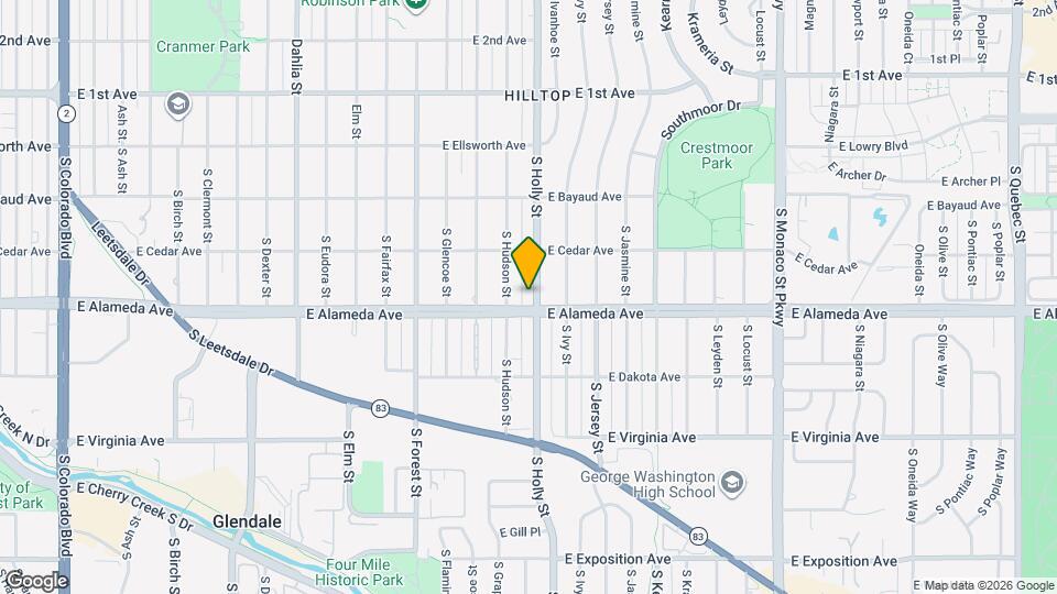 287 S Holly St Map and Location Details