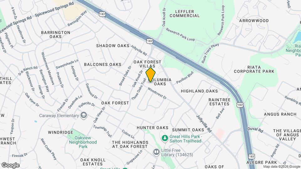 6501 Columbia Oaks Ct Map and Location Details