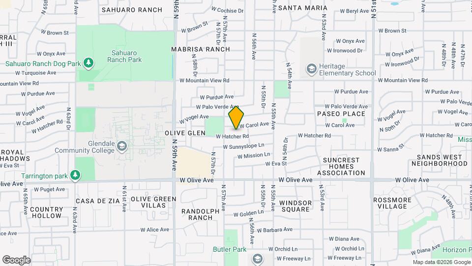 5630 W Hatcher Rd Map and Location Details