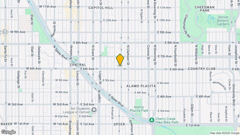 603 N Washington St Map and Location Details