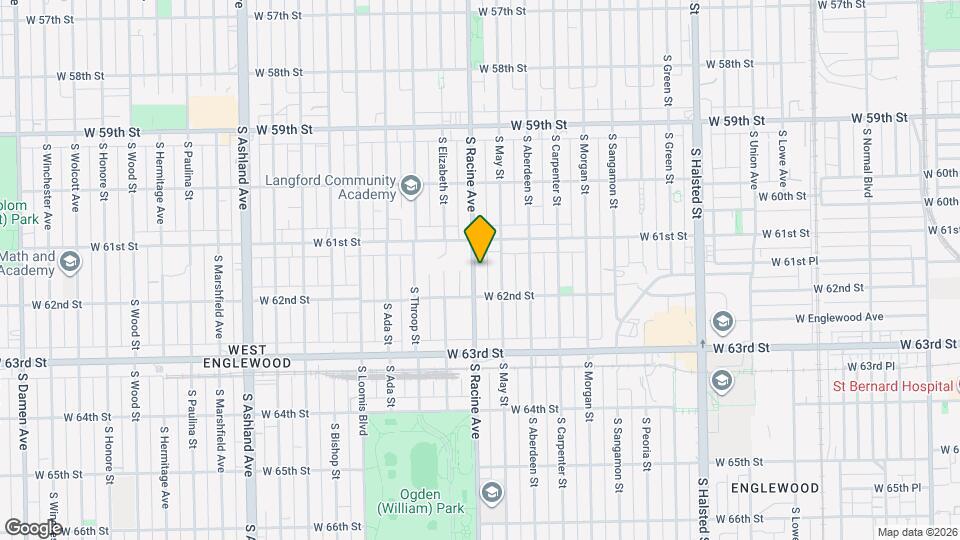 6131 S Racine Ave, Unit G Mapa y Detalles de la Ubicación