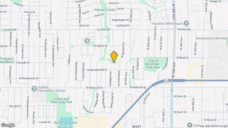 Two Bedroom Bozeman Apartment Map and Location Details
