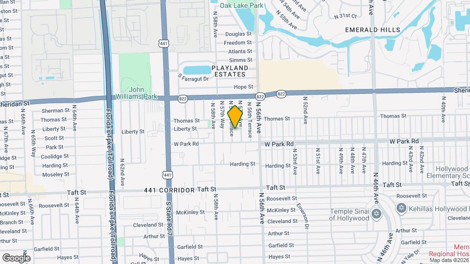 2141 N 57th Terrace Map and Location Details