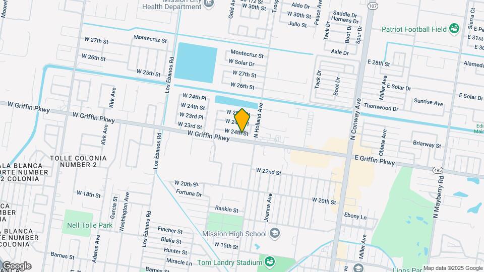 909 W 24th St Map and Location Details