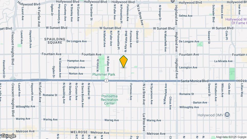 1153 N Poinsettia Pl Map and Location Details