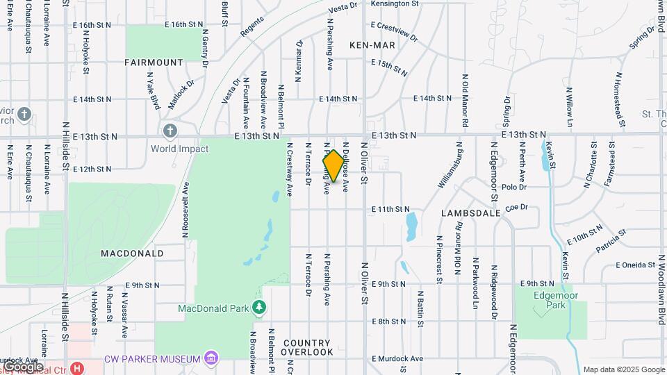 1238 N Pershing St Map and Location Details