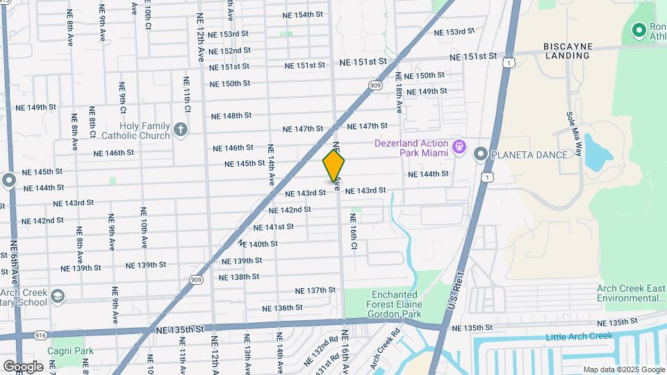 1595 NE 143rd St Map and Location Details