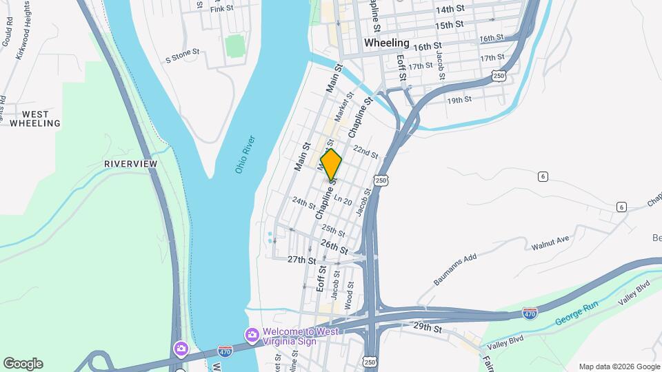 2303 Chapline St, Unit Second Floor Map and Location Details