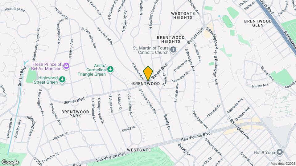 12192 W Sunset Blvd, Unit 12192 Map and Location Details