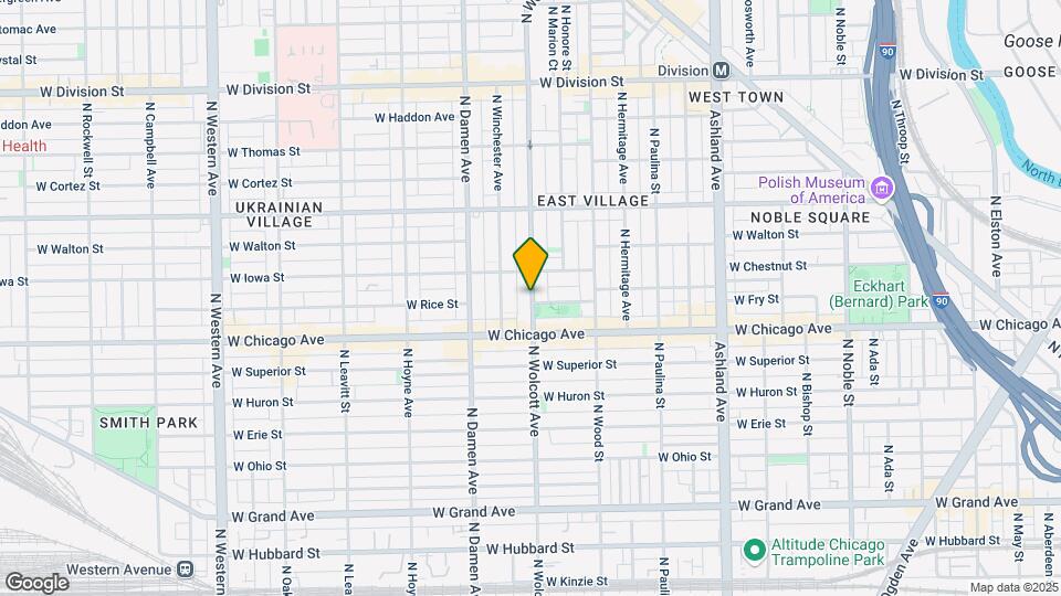 837 N Wolcott Ave Map and Location Details