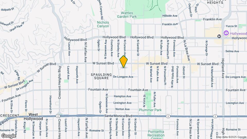 1435 N Curson Ave Map and Location Details