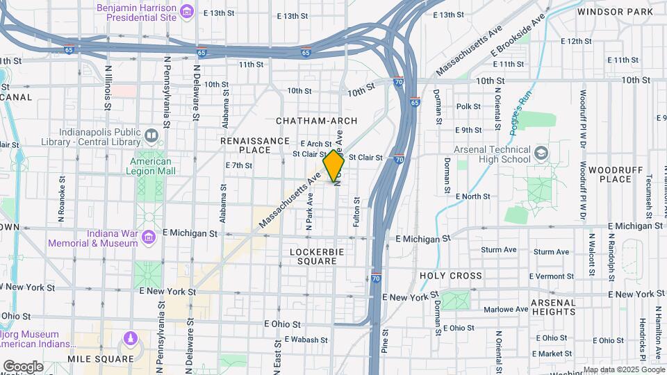 1724 E Brookside Ave Map and Location Details