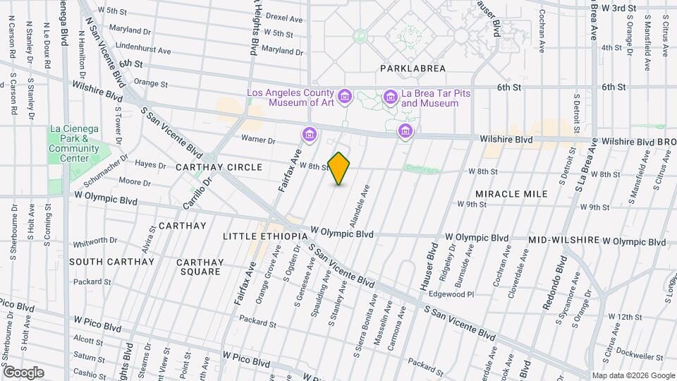 836 S Genesee Ave, Unit 1 Map and Location Details