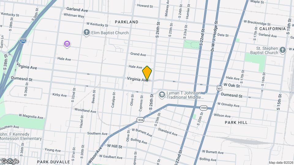 2614 Virginia Ave Map and Location Details