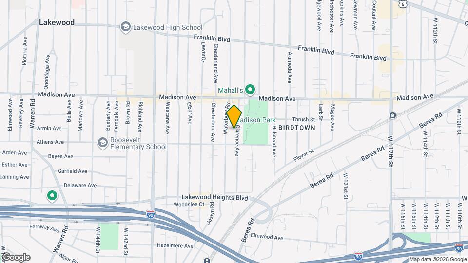 2074 Clarence Ave Map and Location Details