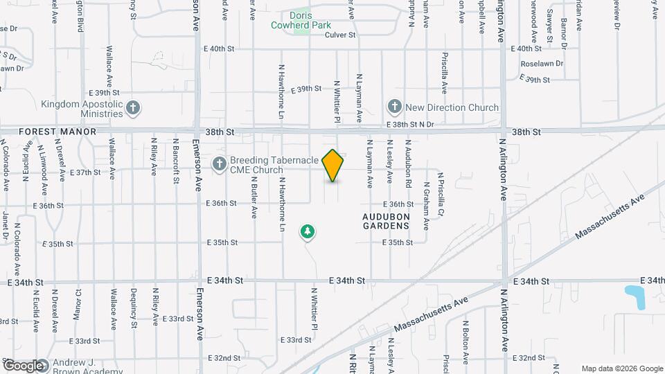 3636 N Whittier Pl Mapa y Detalles de la Ubicación