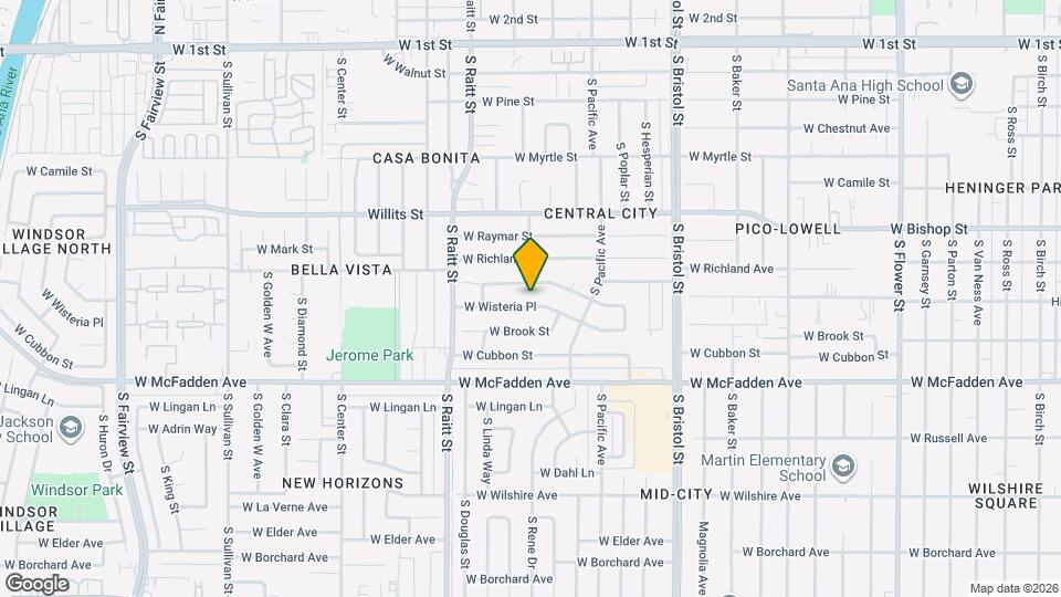 1645 W Wisteria Pl Map and Location Details