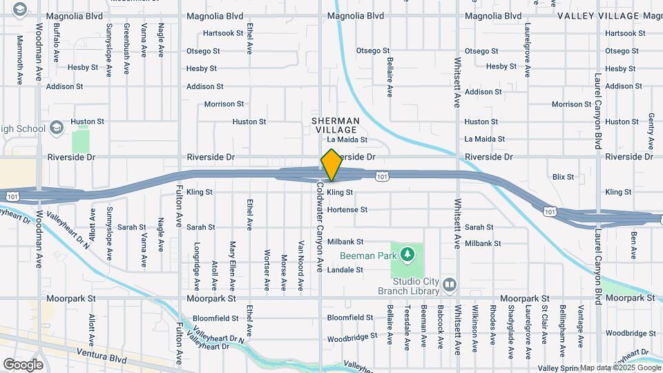 12843 Kling St Map and Location Details