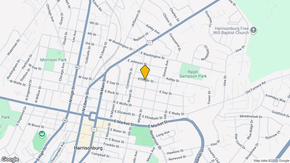 445 Myrtle St Map and Location Details