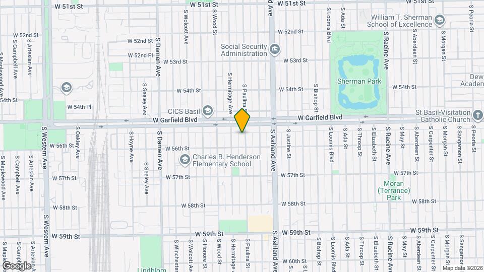 5524 S Paulina St Map and Location Details