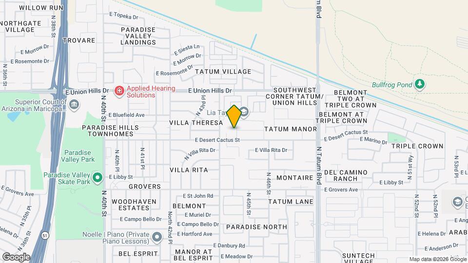 18220 N 45th St Map and Location Details
