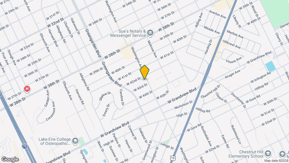 4214 Washington Ave Map and Location Details