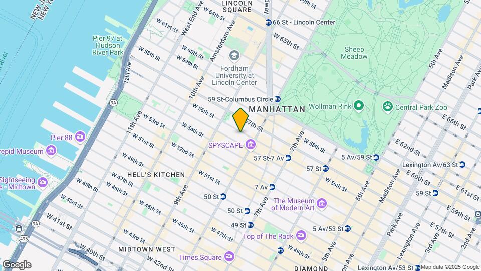 320 W 56th St Map and Location Details