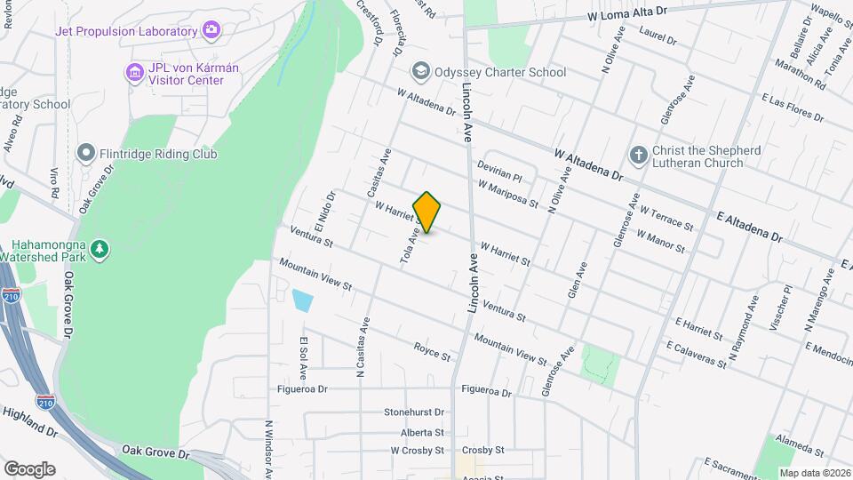 585 W Calaveras St Map and Location Details