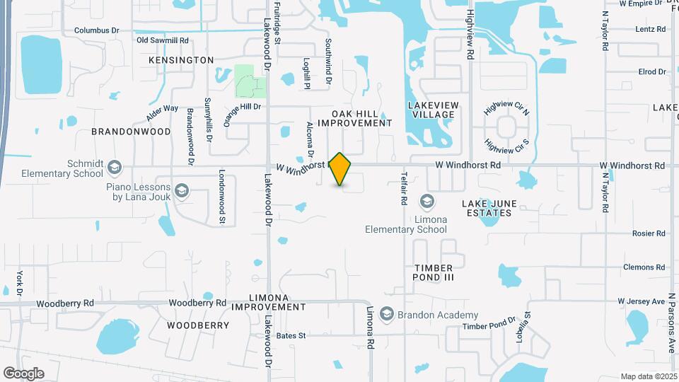1208 Oakcrest Dr Map and Location Details