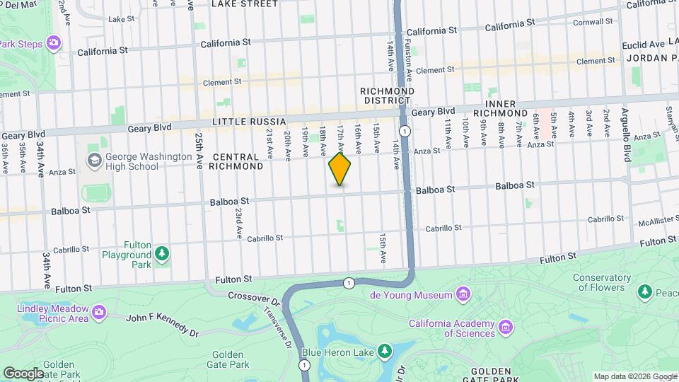1608 Balboa St Map and Location Details
