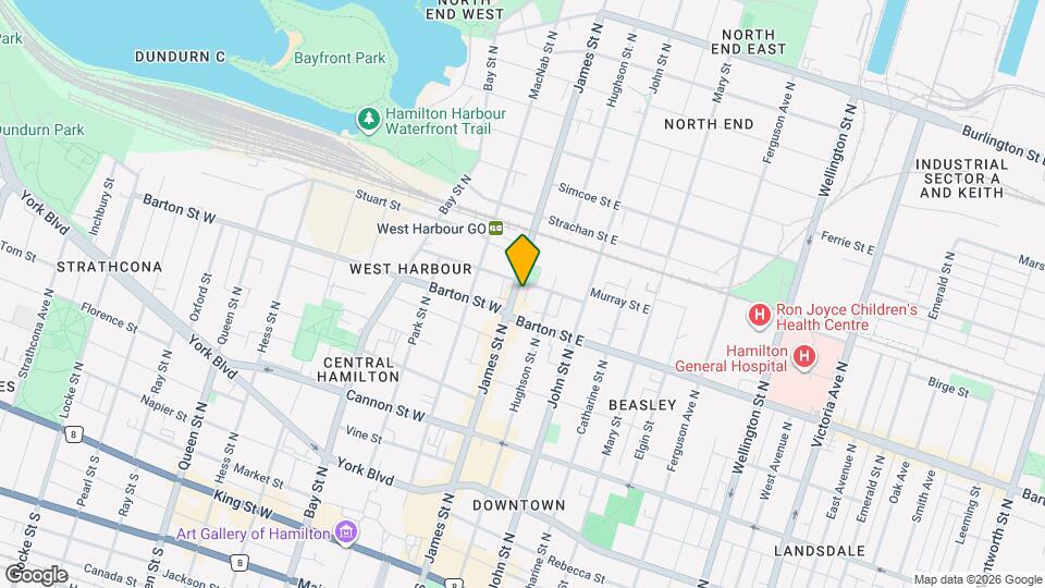 340 James St N, Unit 2 Map and Location Details