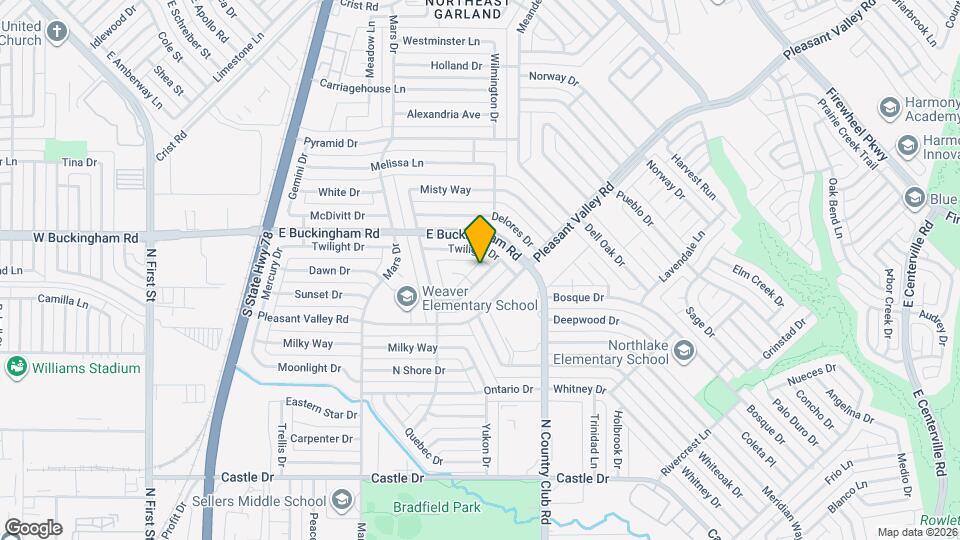 1109 Sunset Dr Map and Location Details