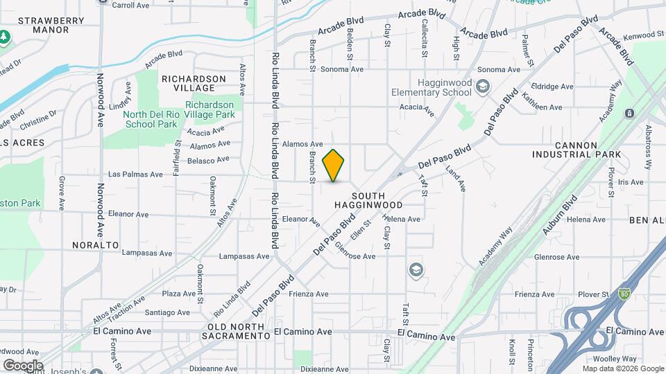 1042 Las Palmas Ave Map and Location Details