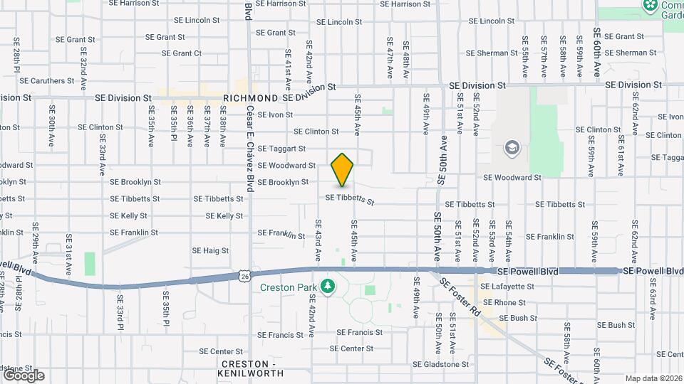 4407 SE Tibbetts St, Unit A Mapa y Detalles de la Ubicación