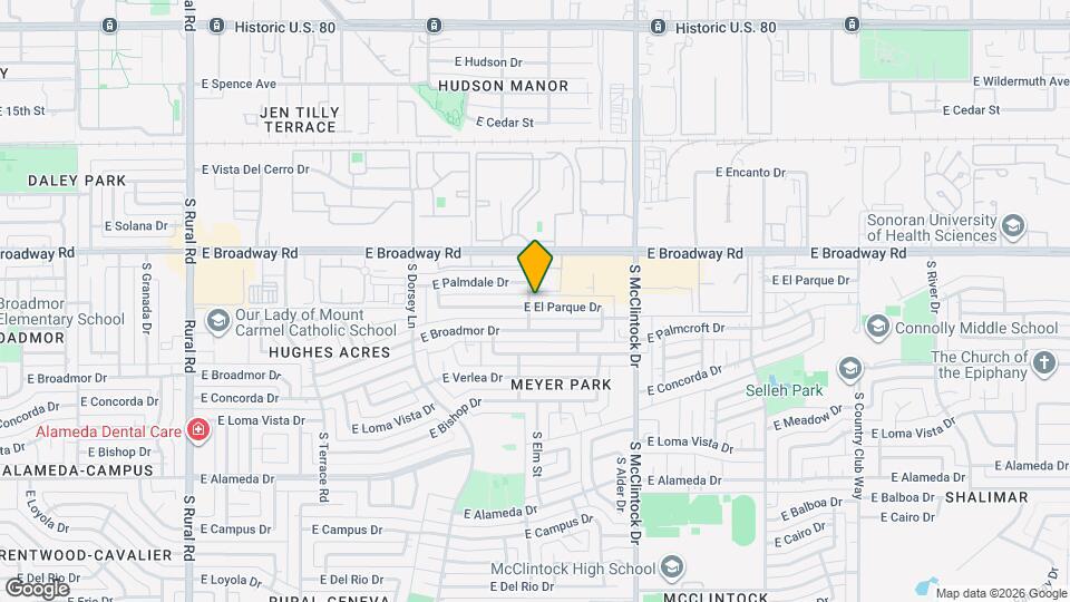 1604 E El Parque Dr Map and Location Details