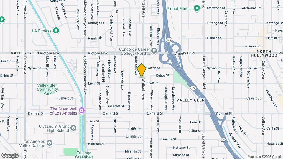 6213 Whitsett Ave Map and Location Details
